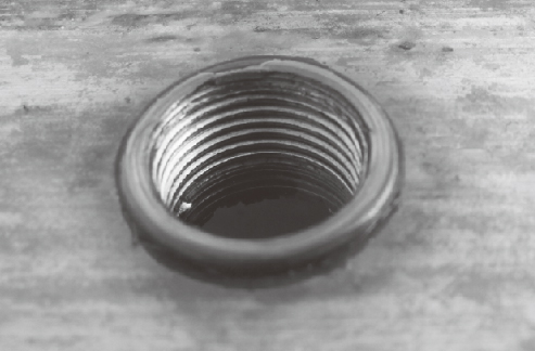 圓口型鉆后效果